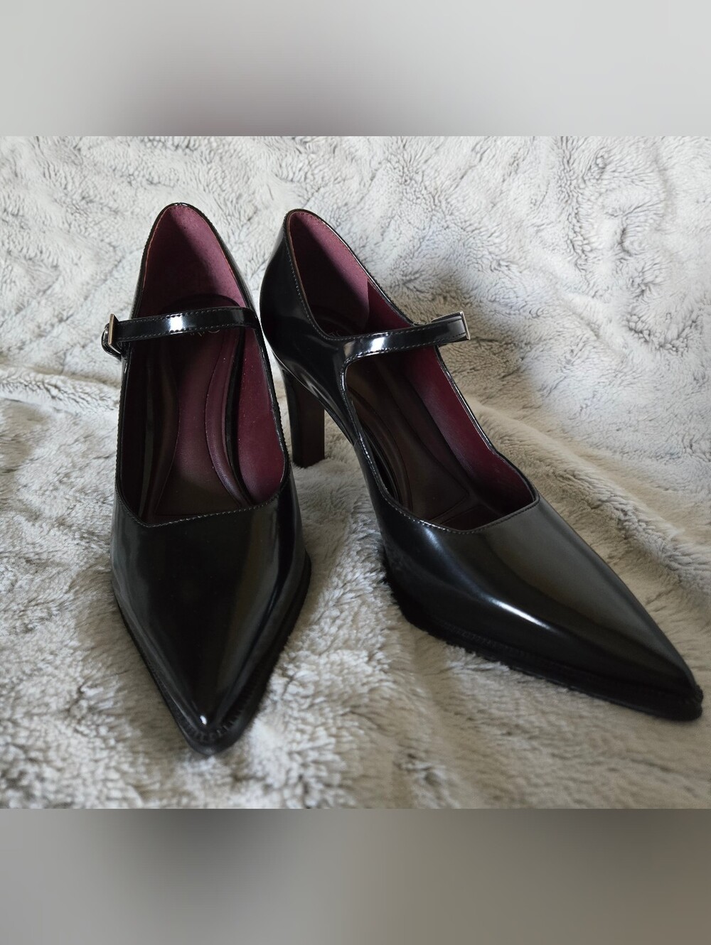 FRANCO SARTO Women's Black Patent Mary Jane Pump Size 7